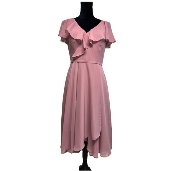 JJ’s House Vintage Mauve Chiffon Dress Sz 10 Mother Of The Bride Bridesmaid NWT - Picture 2 of 13